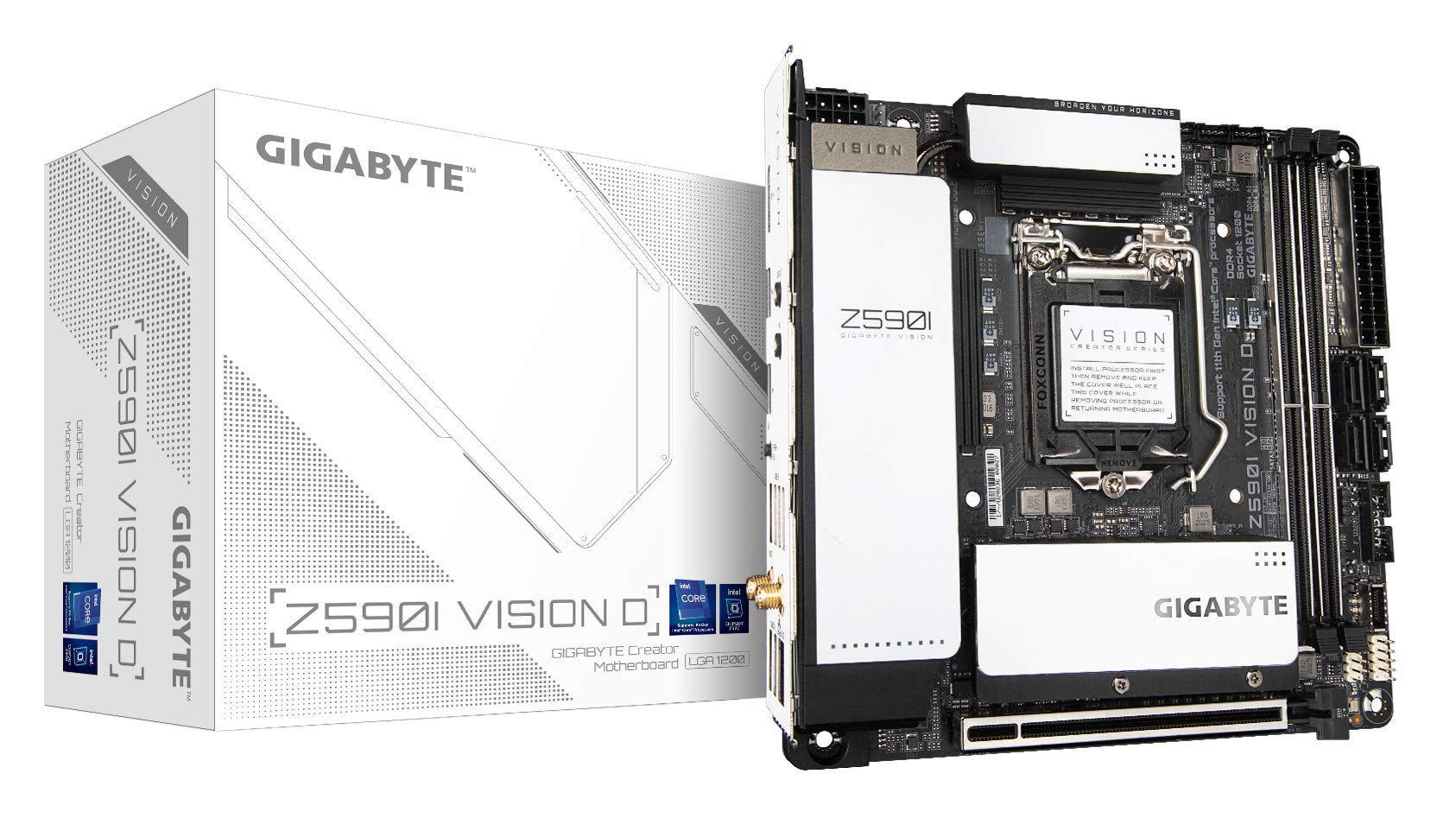 Amazon | GIGABYTE Z590I VISION D Rev.1.0 マザーボード MiniITX
