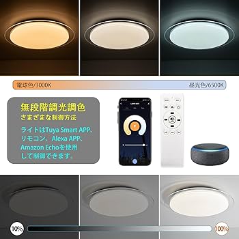 Amazon.co.jp : スマート LED シーリングライト スピーカー 14疊用