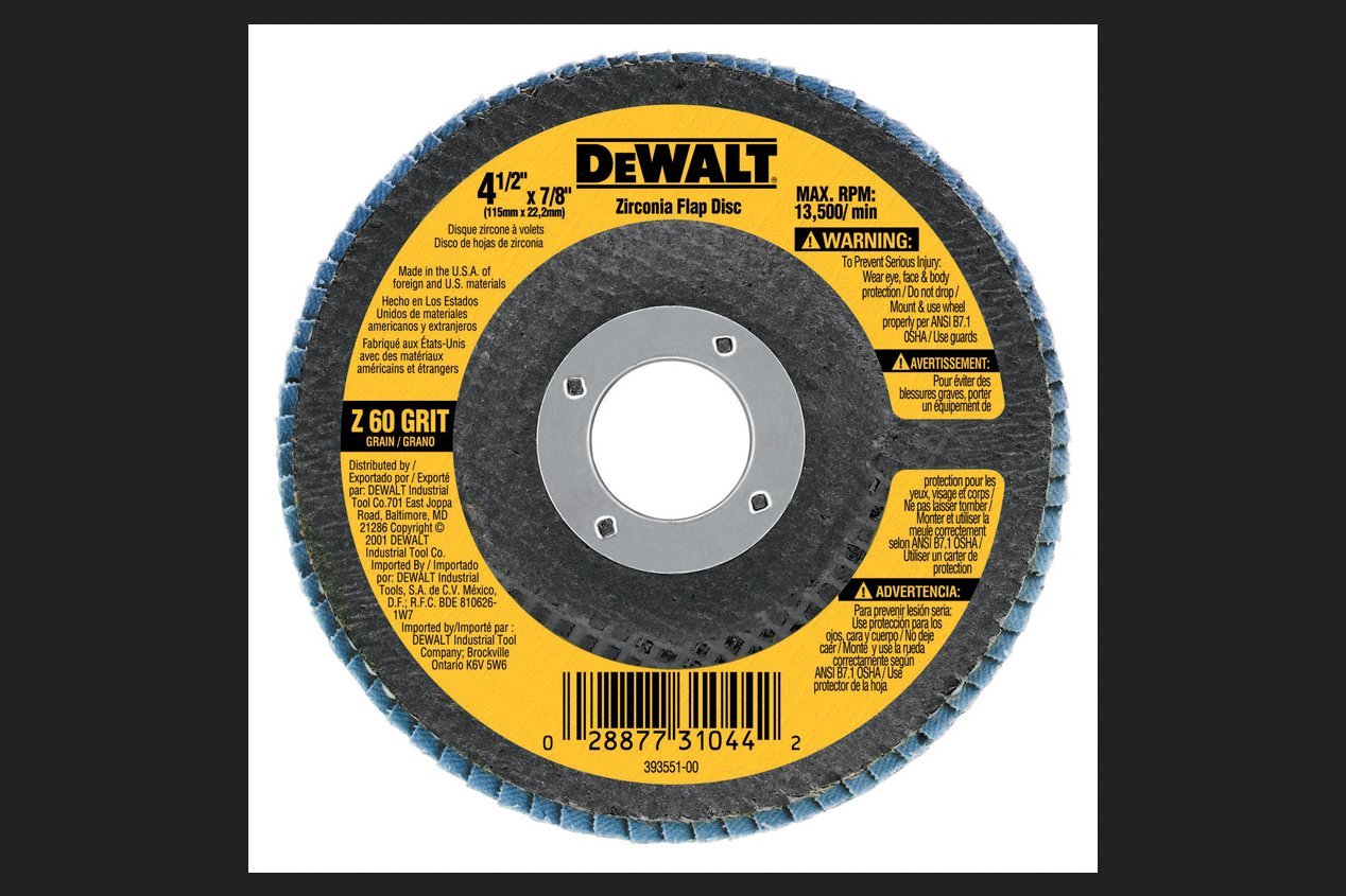 Amazon.com: DEWALT DWA8207 60 Grit Zirconia T29 Flap, 4-1/2-Inch X