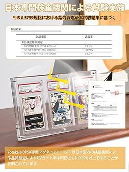 Amazon.co.jp: Yotakala PSA鑑定 ケース 3枚収納 アクリル ローダー