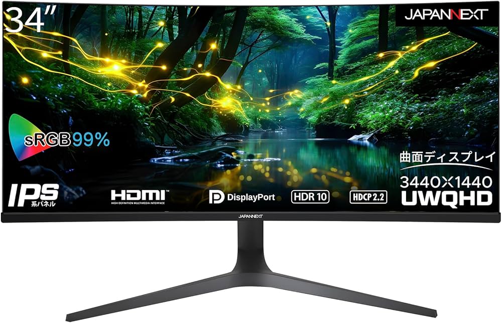 Amazon.co.jp: JAPANNEXT 34インチ モニター UWQHD 3440 x 1440 IPS