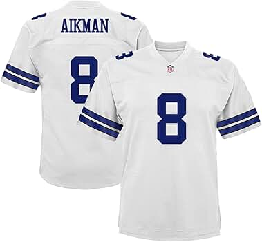 Amazon.com: Troy Aikman Dallas Cowboys #8 White Kids Youth 8-20