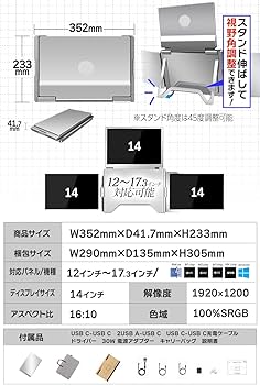 Amazon.co.jp: 【超軽量約2 kg 】トリプルポータブルモニター モバイル