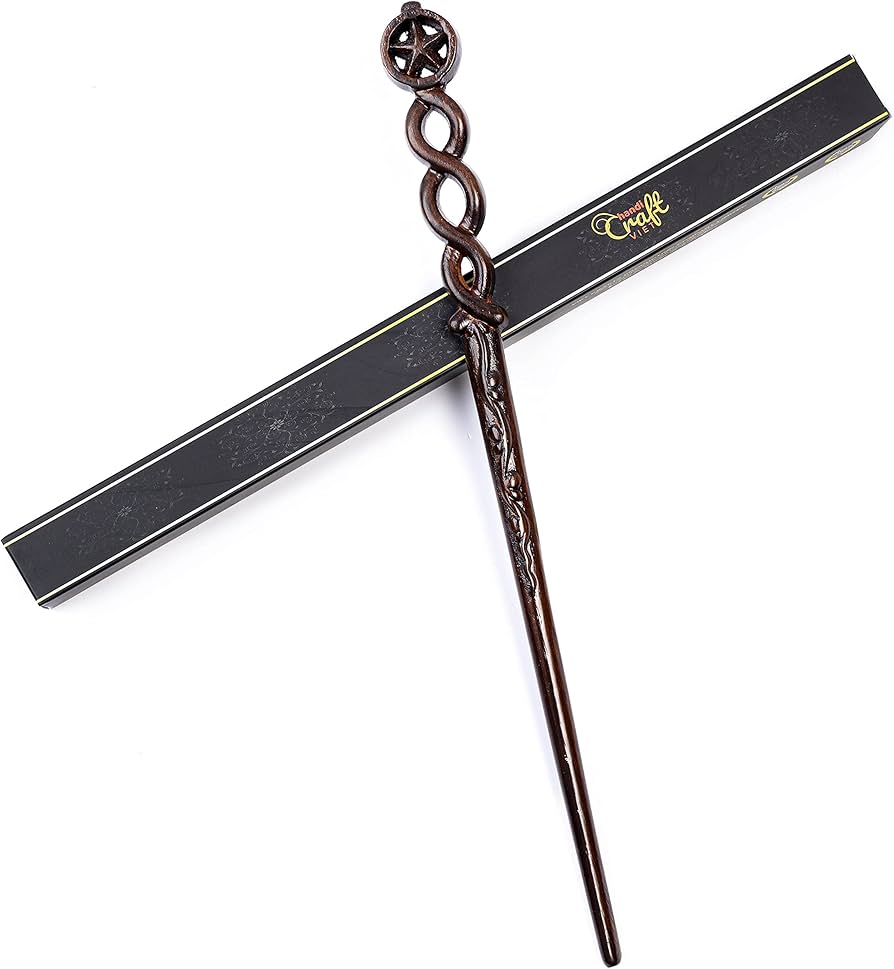 Amazon.co.jp: Handicraftviet 手彫り 木製 魔法の杖/魔女の杖 リアル