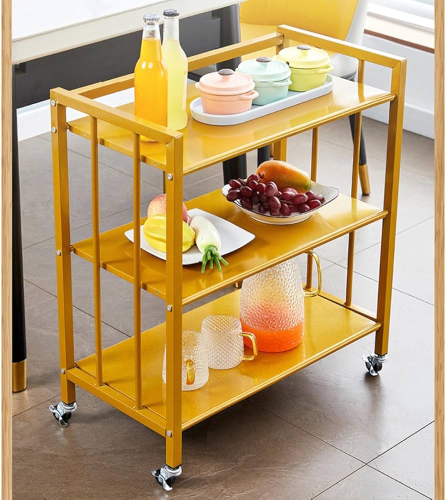 Amazon.co.jp: [SDS] キッチンワゴン 3段 キャスター付き 天板付き