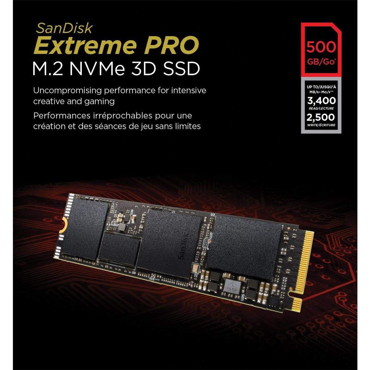 Amazon | SanDisk サンディスク 内蔵SSD M.2-2280 / Extreme Pro 500GB