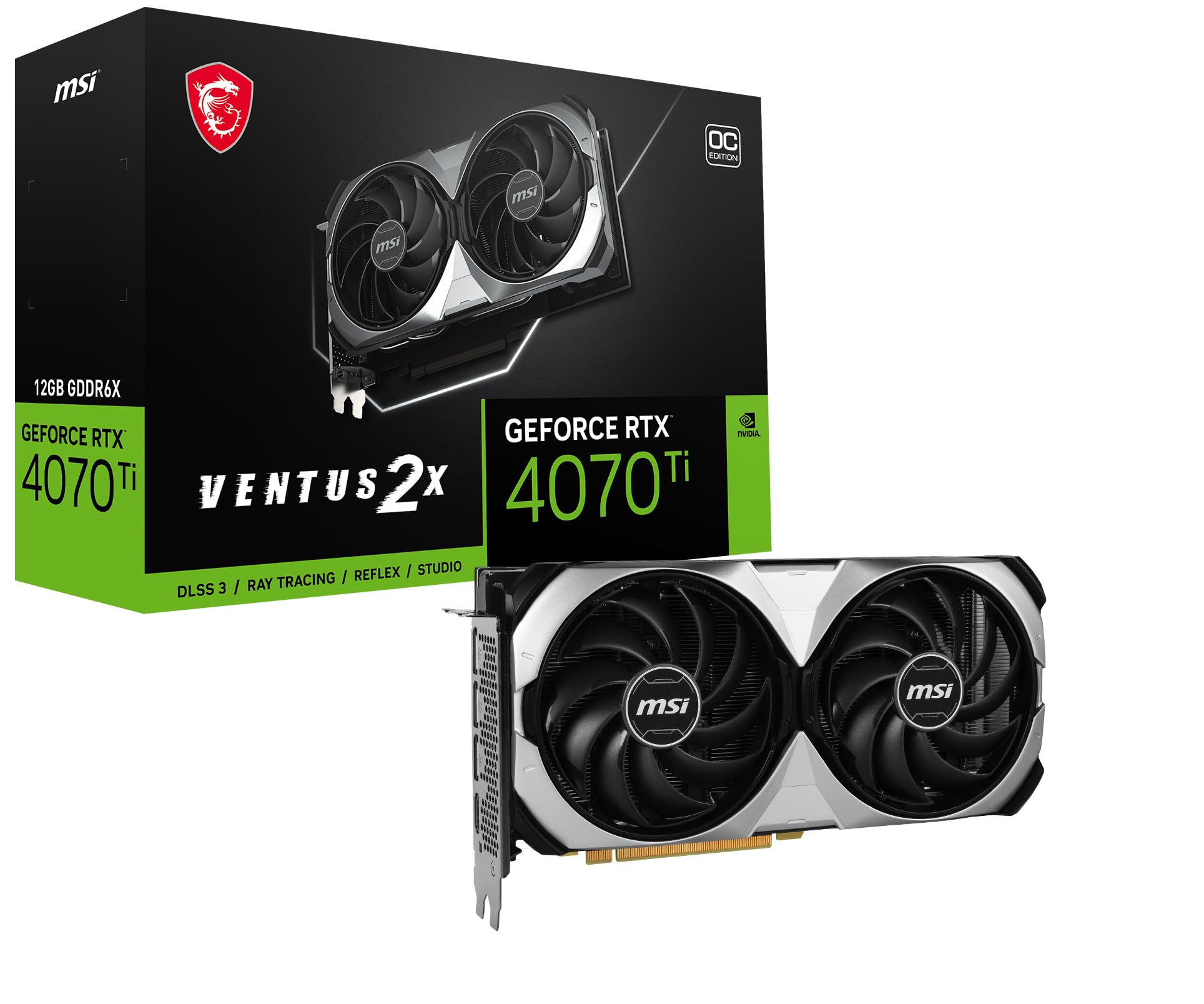 Amazon | MSI GeForce RTX 4070 Ti VENTUS 2X E 12G OC 2ファン