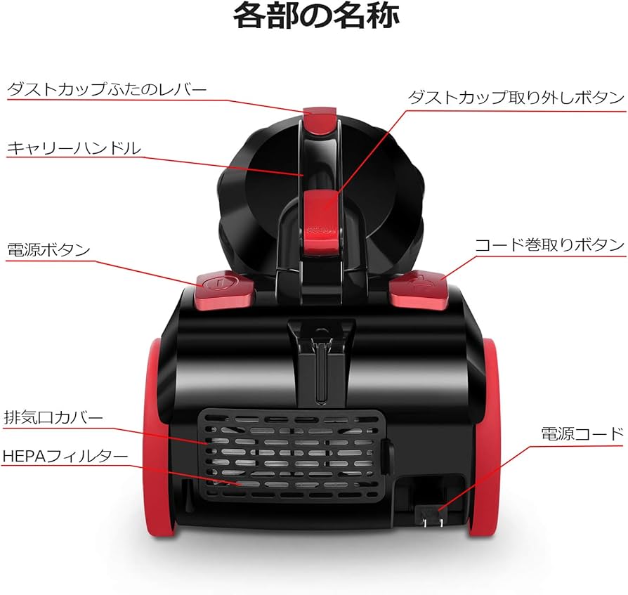 Amazon | iwoly 掃除機 キャニスター 20000Pa 超強力吸引 ハイパワー