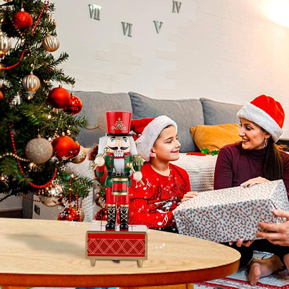 Amazon.co.jp: クリスマスくるみ割り人形のオルゴール | 木製くるみ