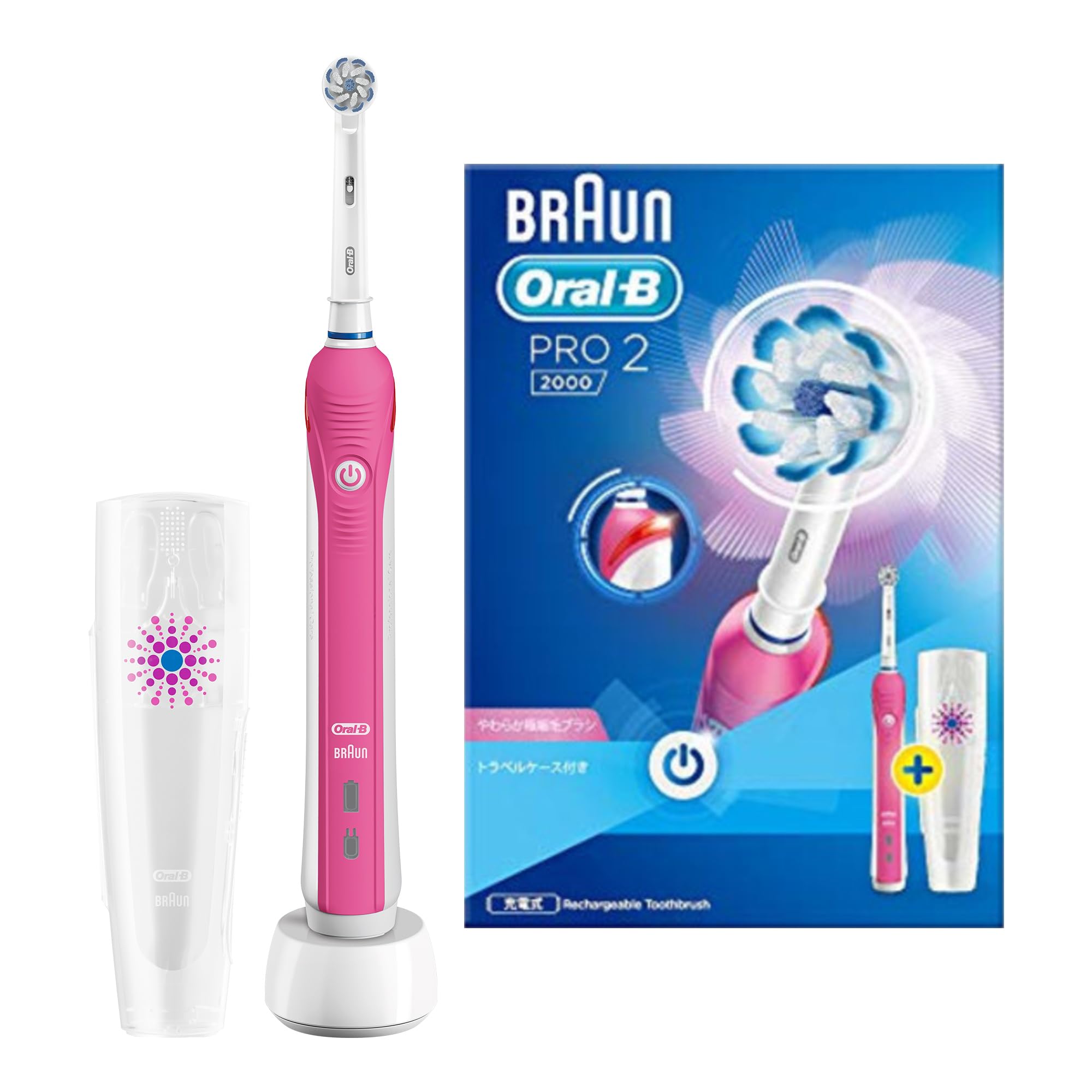 Amazon.co.jp: ブラウン 電動歯ブラシ オーラルB PRO2000 D5015132XPK