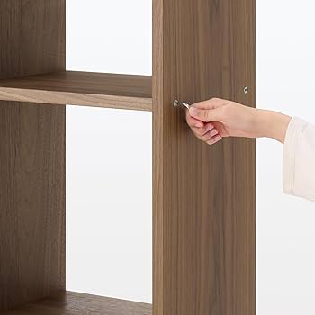 Amazon｜無印良品 スタッキングシェルフ・5段・ウォールナット材 幅42