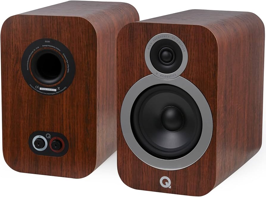 Amazon.com: Q Acoustics 3030i Bookshelf Speakers – English Walnut