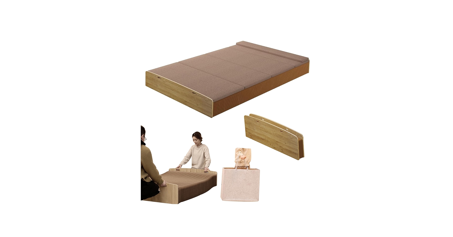 Amazon｜ペーパーベッド シングル/ダブル 伸縮式 折畳み