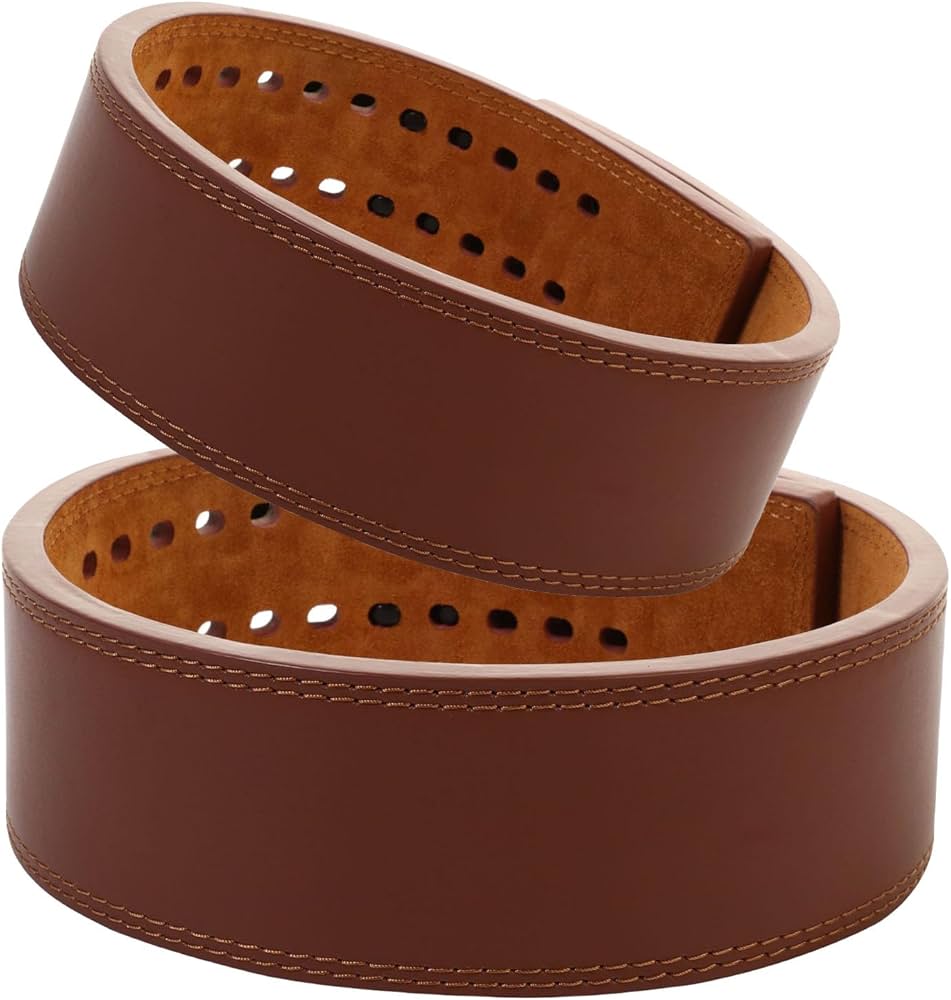 Amazon | レバーアクションベルト パワーベルト 最高級ドレザー 筋トレ