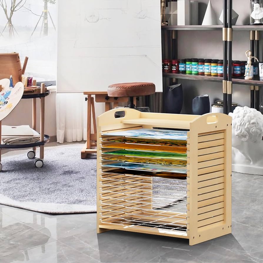 Amazon.co.jp : mopam (モパム) アート乾燥ラック 教室用 アート木製