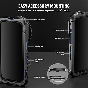 Amazon.com: NEEWER 15 Pro Phone Cage Video Rig with Dual Handles