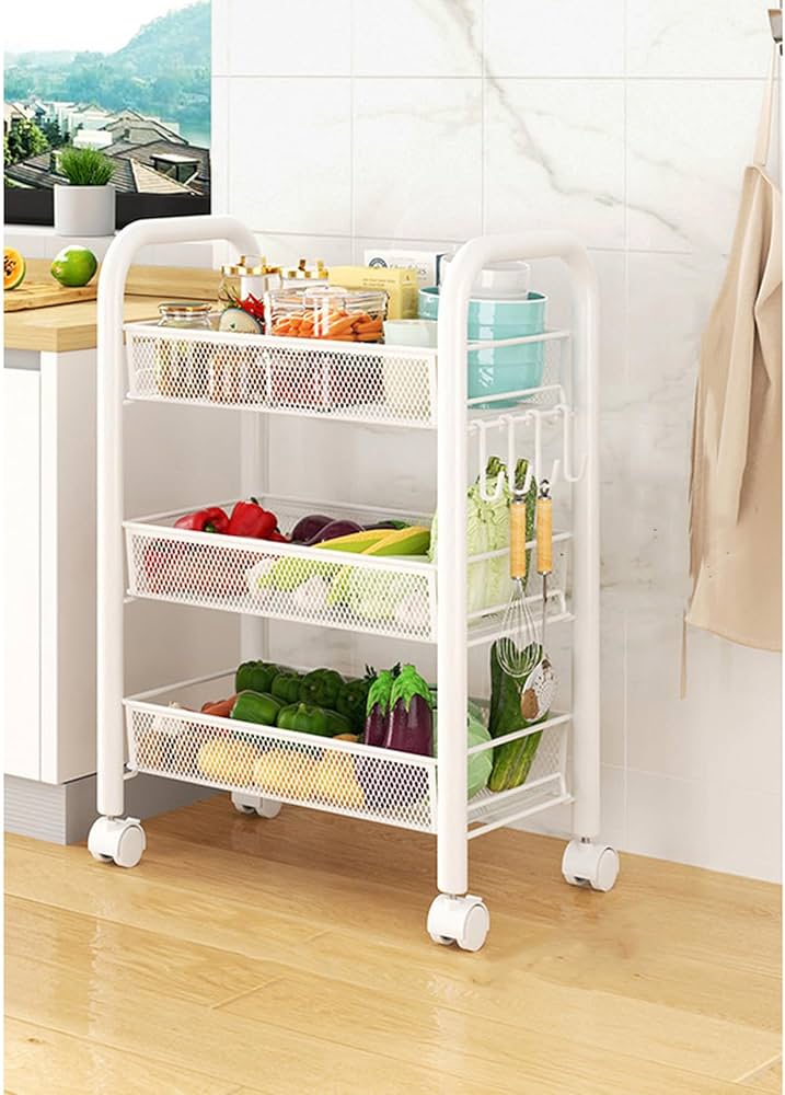 Amazon.co.jp: CFGZC キッチンワゴン ローリングカート 収納カート