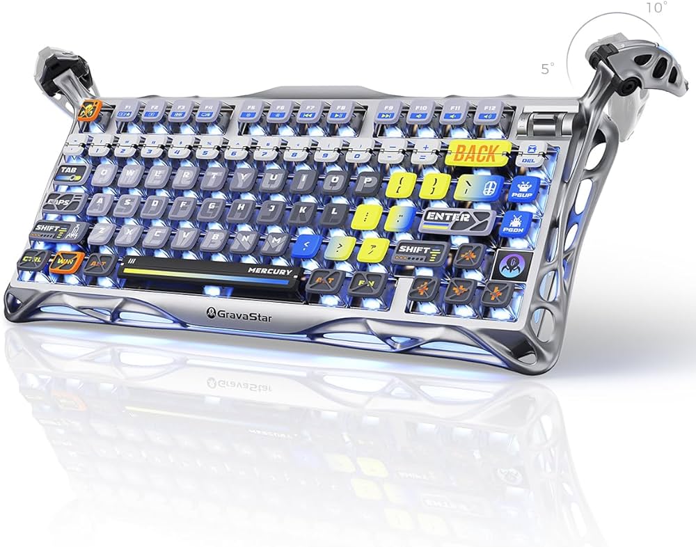 Amazon | GravaStar Mercury K1 Pro ゲーミングキーボード 無線
