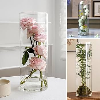 Amazon.com: Liotww Acrylic Cylinder Clear Vases, Tall Large
