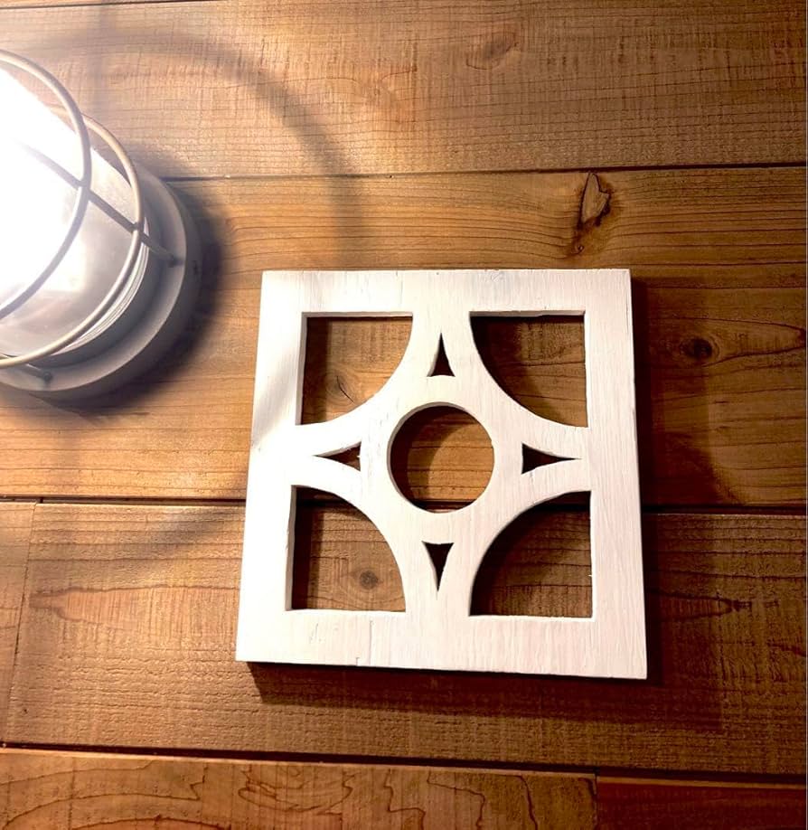 Amazon.co.jp: 木製 花ブロック 沖縄ブロック 透かしブロック リゾート