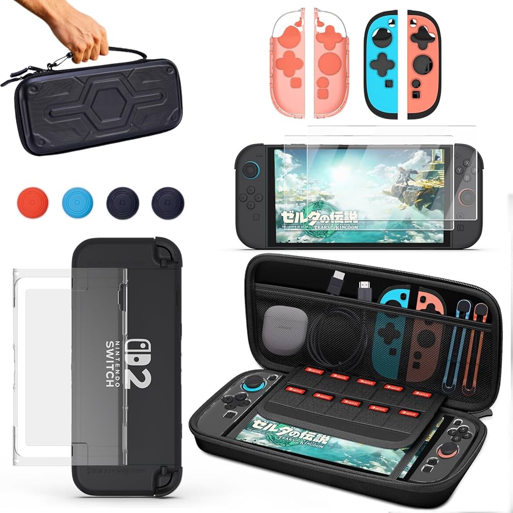Amazon.co.jp: Switch 2対応の収納ケース、Switch 2 対応の保護キット