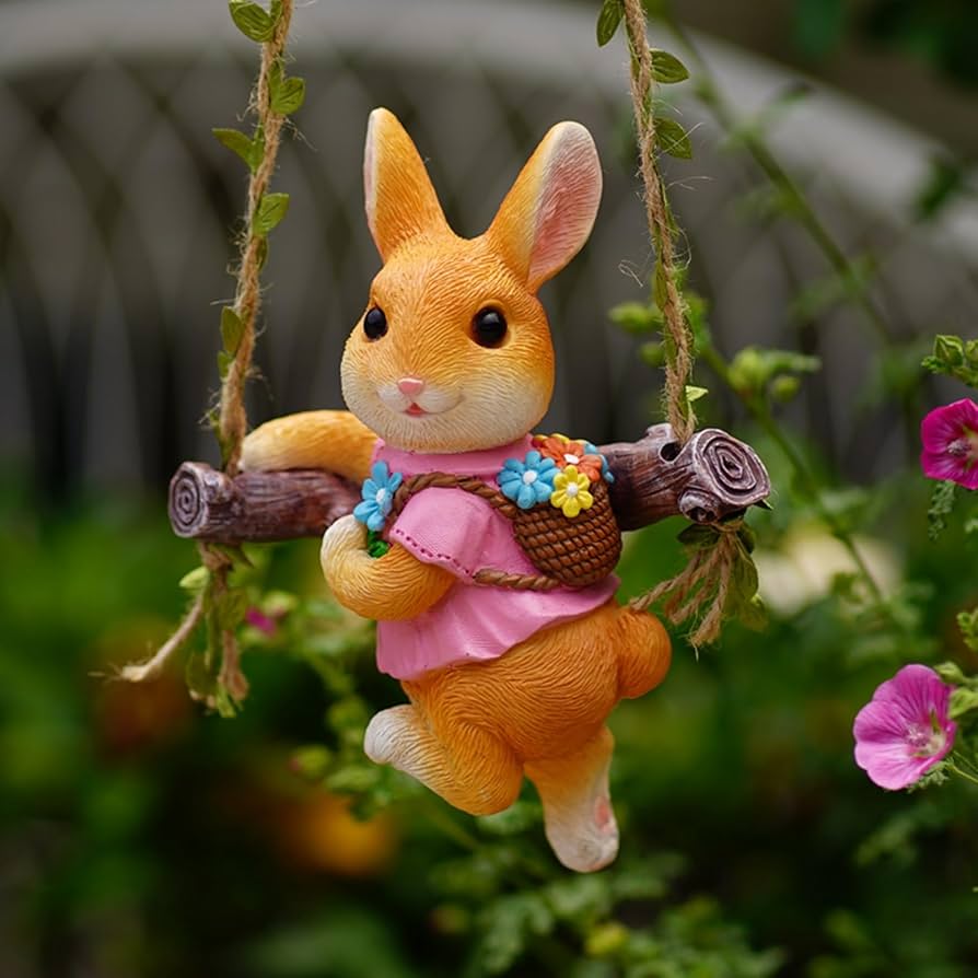 Amazon.co.jp: ソーラーライト 兎 2点セット 庭の装飾 屋外装飾 吊り