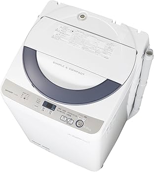 Amazon.co.jp: シャープ 全自動洗濯機 穴なし槽 5.5Kgタイプ グレー ES