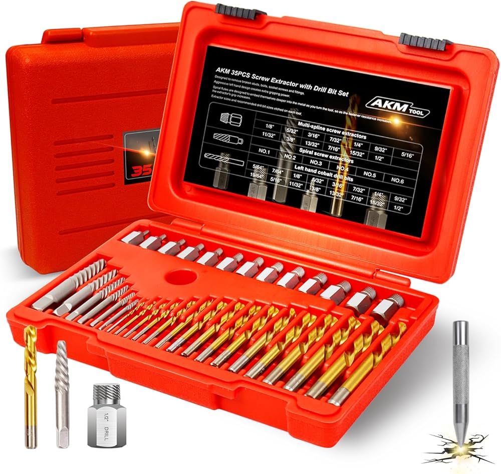 Amazon.co.jp: AKM スクリューエキストラクター ドリルビットセット