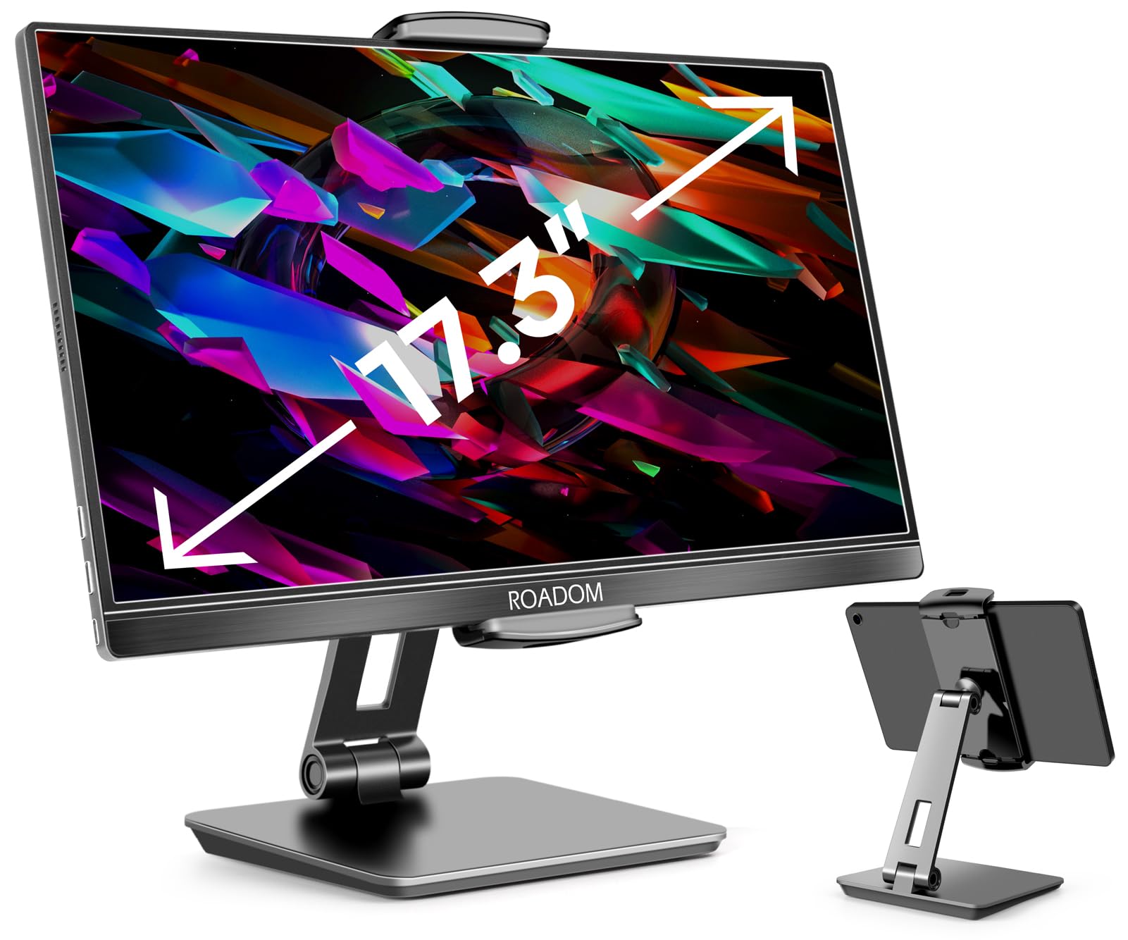 Amazon | ROADOM タブレットスタンド iPadホルダー 折り畳み モバイル