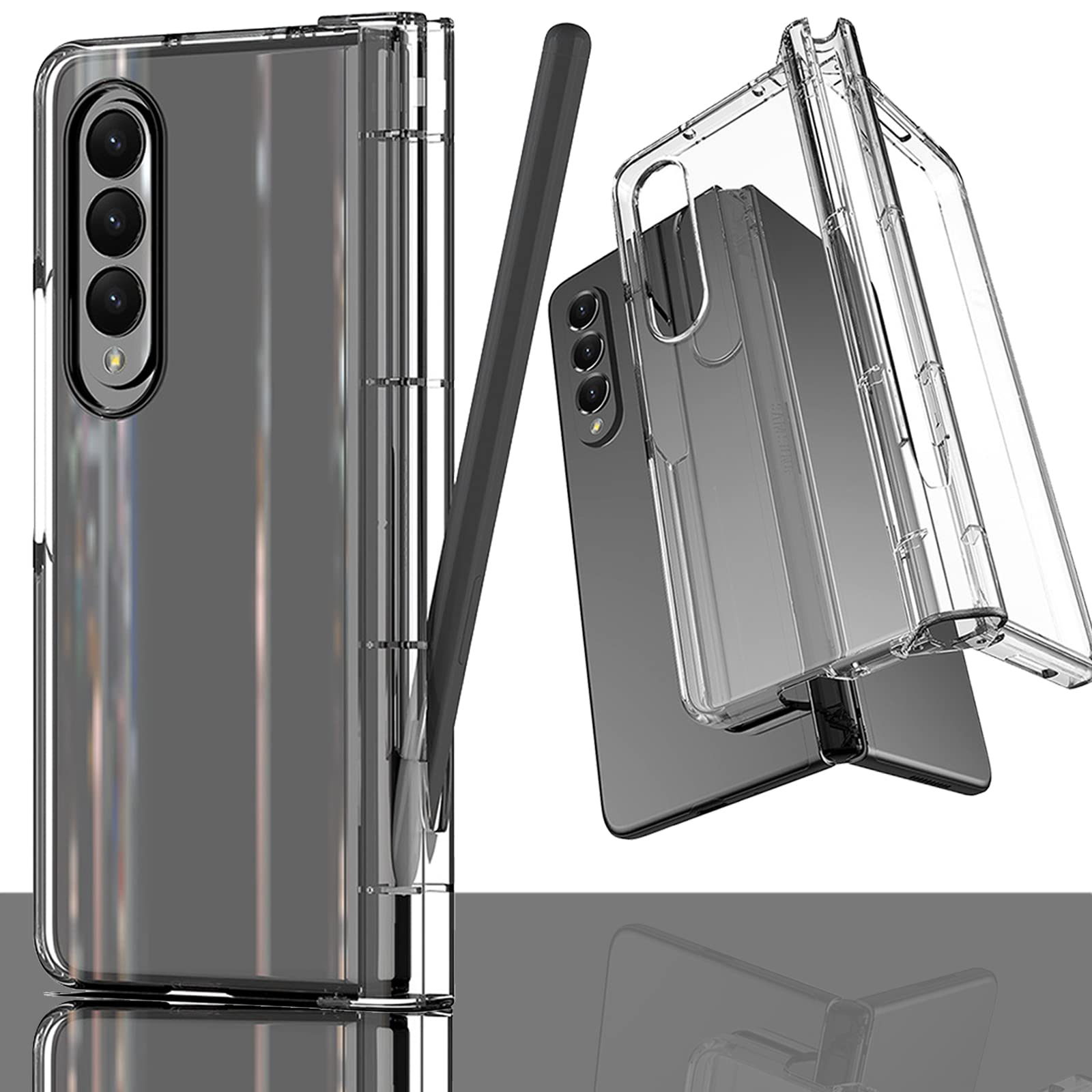 Amazon.co.jp: Galaxy Z Fold4 SC-55C SCG16 ケース クリア sペン収納