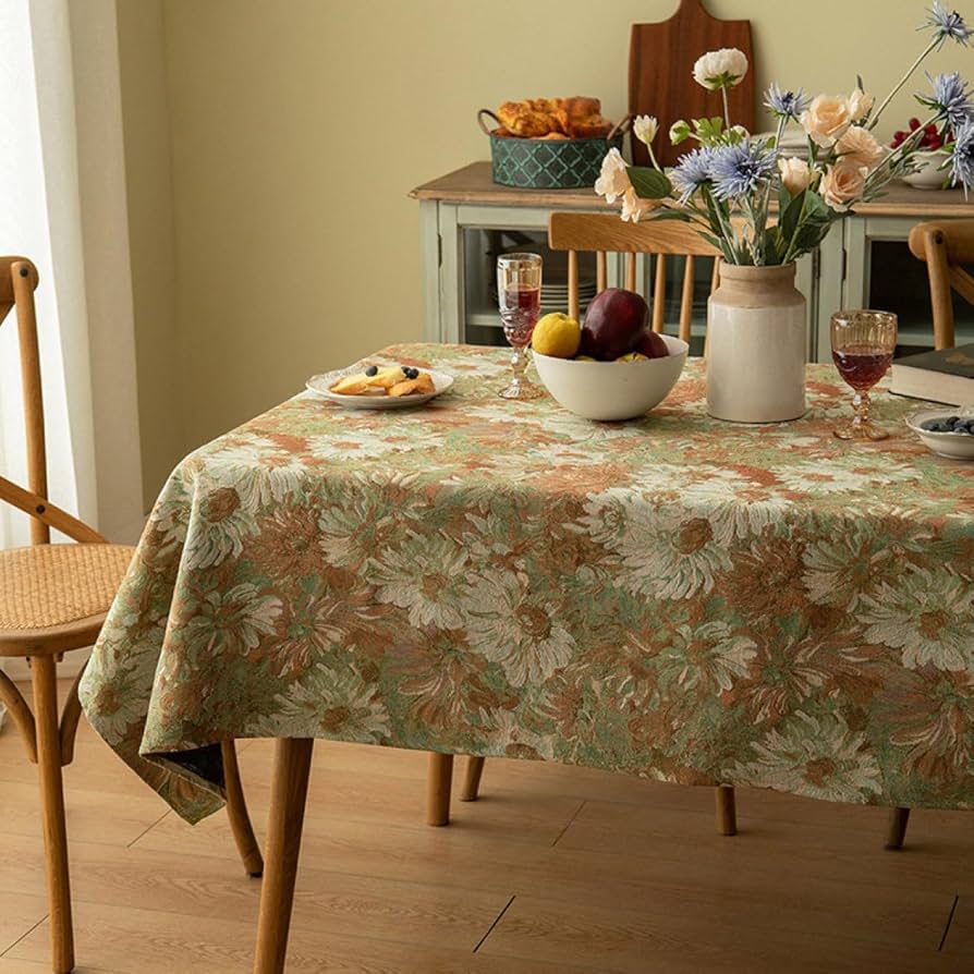 Amazon｜PIRNSDG ウィリアム モリス 高級 テーブルクロス 長方形