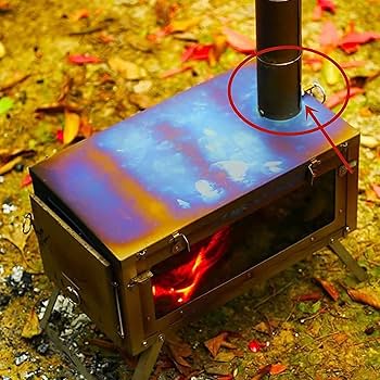 Amazon.co.jp: DANCHEL OUTDOOR ステンレス薪ストーブ専用回転式