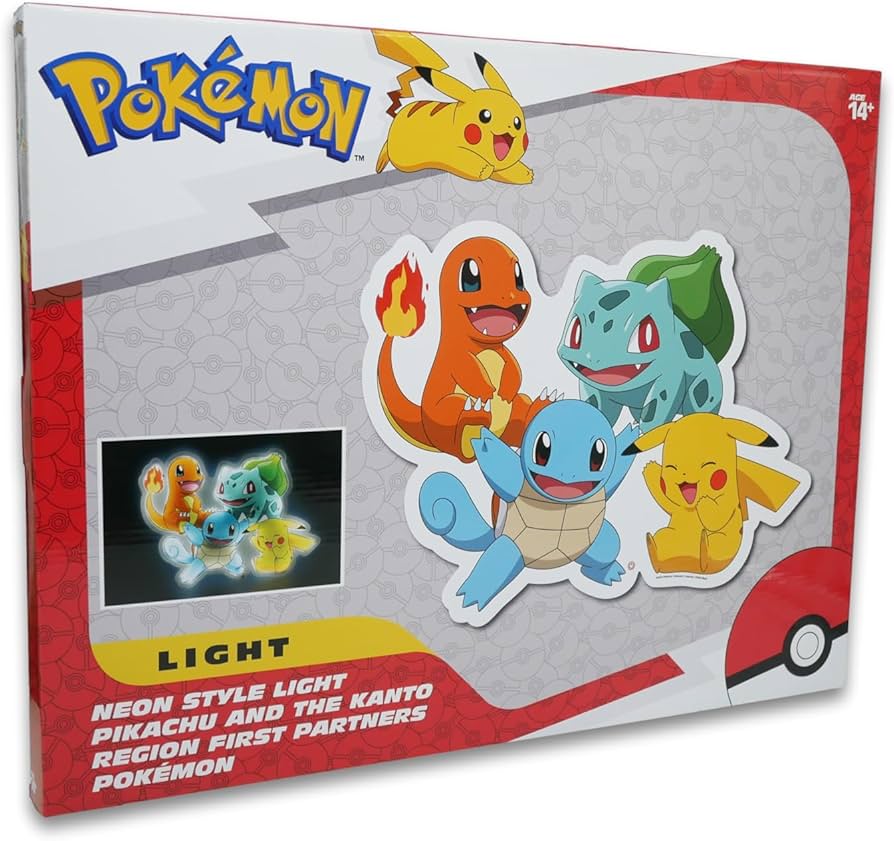 TEKNOFUN - Official Pokemon Licence - Neon Wall LED Pokemon 26cm