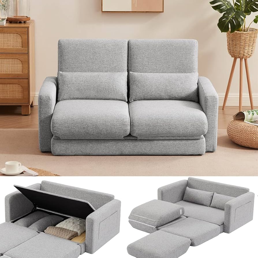 Amazon｜PEFEK ソファーベッド ソファー 2人掛け ローソファー 座椅子