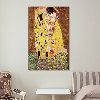 Amazon.co.jp: Gustav Klimtグスタフ・クリムト絵画作品『接吻,1907
