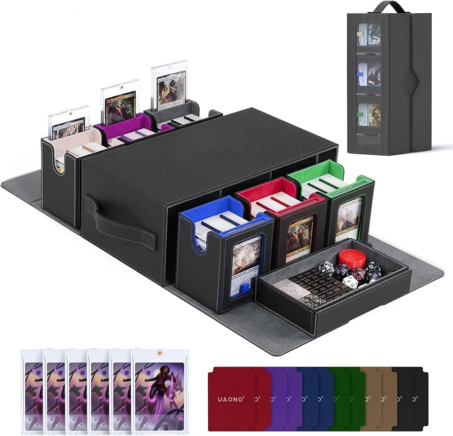 Amazon.com: UAONO Commander Deck Box for MTG, 6-Deck Modular Card
