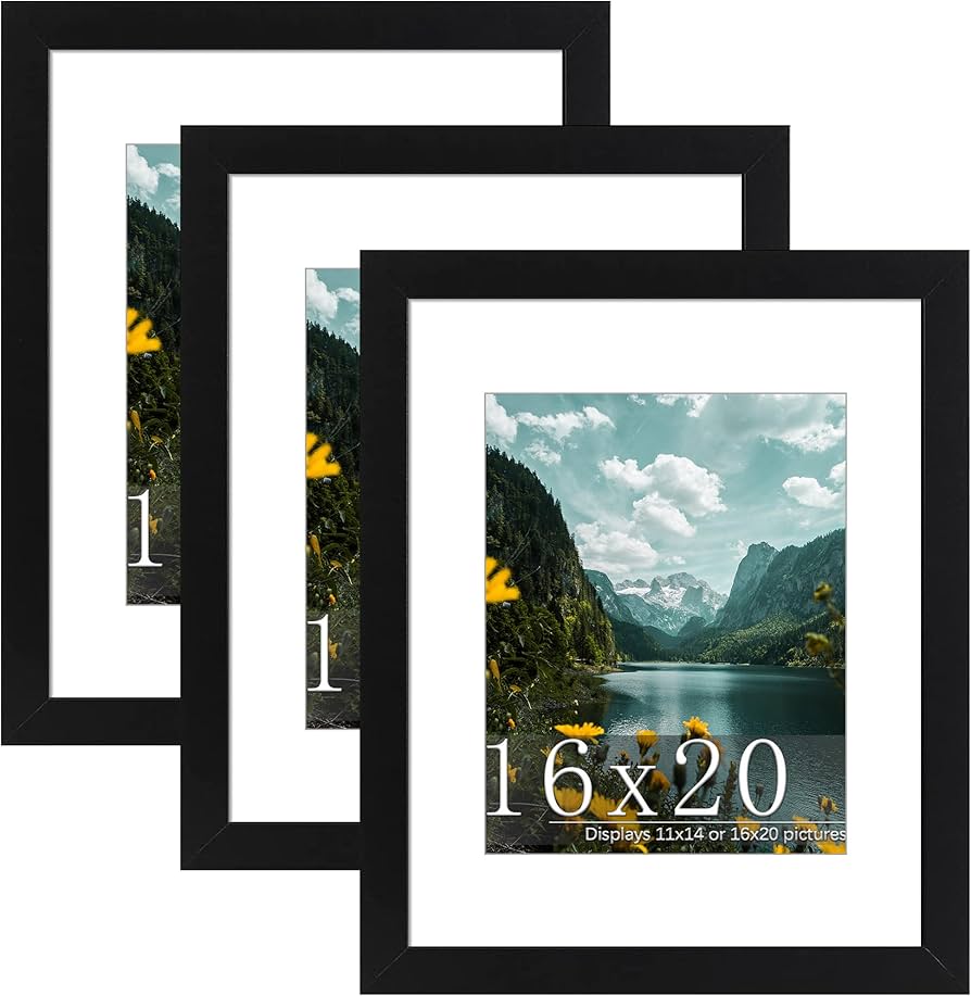 Amazon.co.jp: Picrit 16x20インチ 写真フレーム 3個パック ブラック