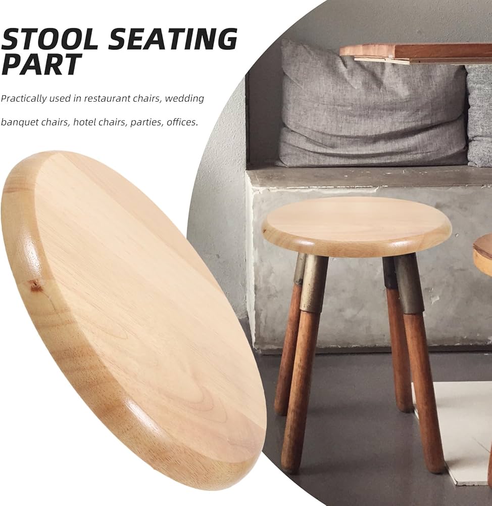 Amazon.co.jp: KESYOO 丸い木製スツール座面 直径11.6インチ 交換用