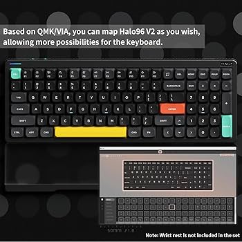 Amazon.com: nuphy Halo96 V2 Wireless Keyboard,Gasket Structure,96