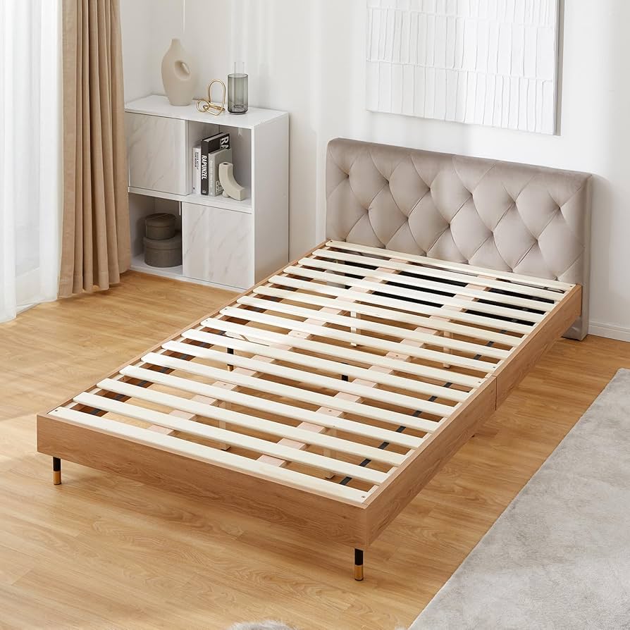 Amazon｜LOWYA ロウヤ ベッドフレーム すのこ ヘッドボード 脚付き