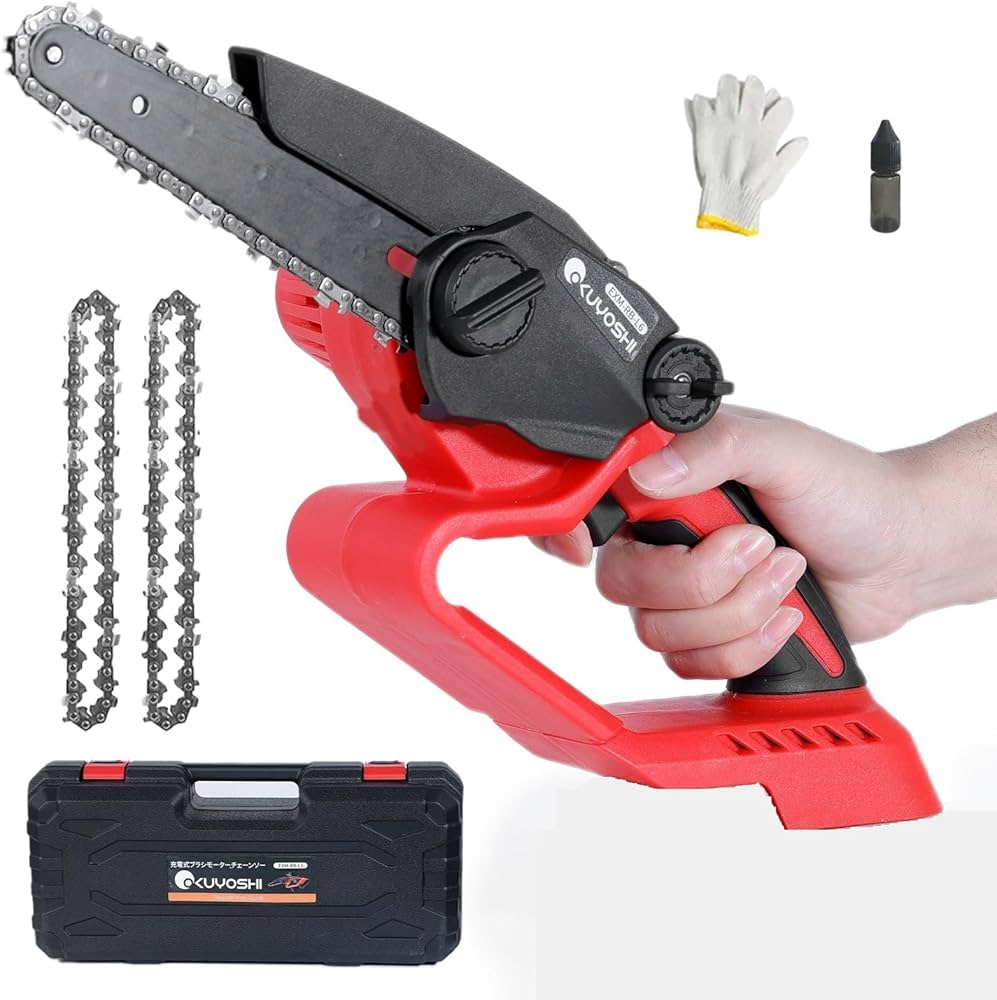 Amazon | OKUYOSHI チェーンソー 充電式 6インチ 小型 ハンディ
