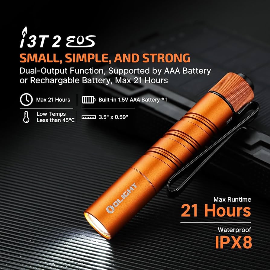 Amazon.com: OLIGHT I3T 2 EOS Pocket EDC Flashlight, Bundle with