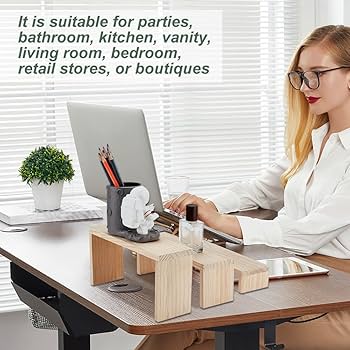 Amazon.co.jp: OLYCRAFT 3個セット 木製展示台 木製ディスプレイ 3段