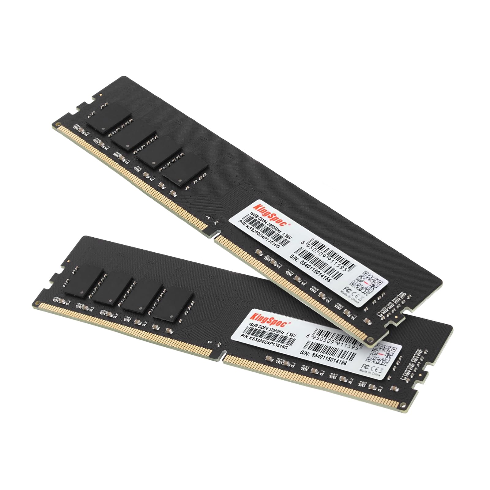 KingSpec 32GB (2x16GB) DDR4 RAM 3200MHz for Desktop - Plug-and