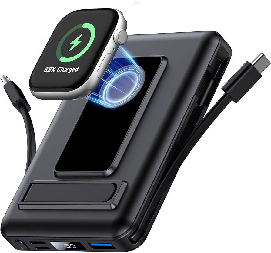 Vexnara for Magsafe Portable Charger, 10000mAh Magnetic Wireless