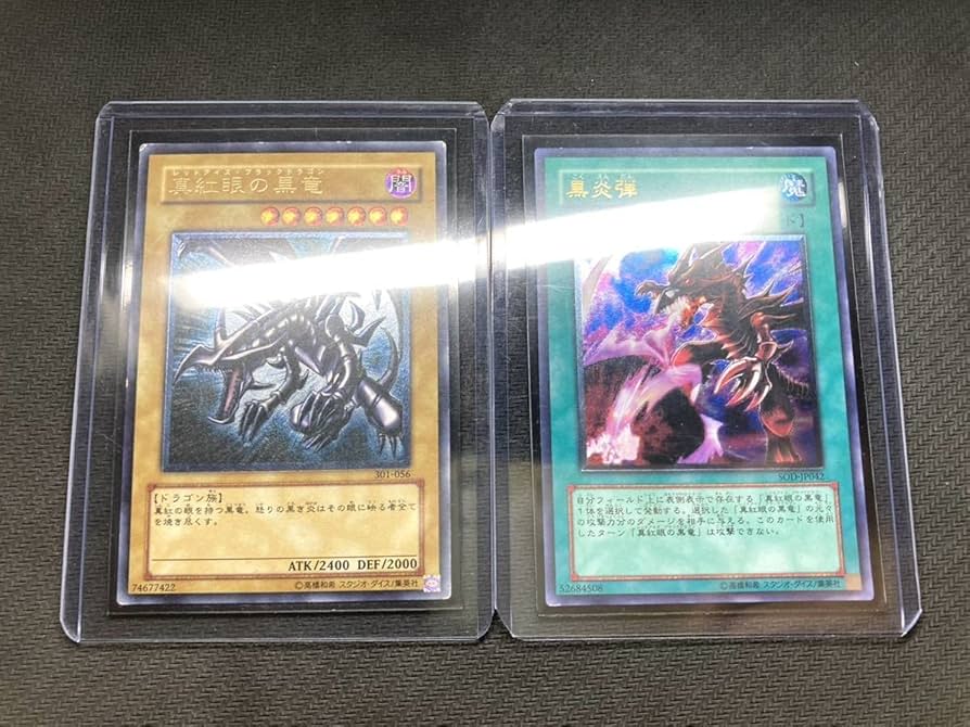 Amazon.co.jp: レリーフ2枚セット真紅眼の黒竜 アルティメットレア