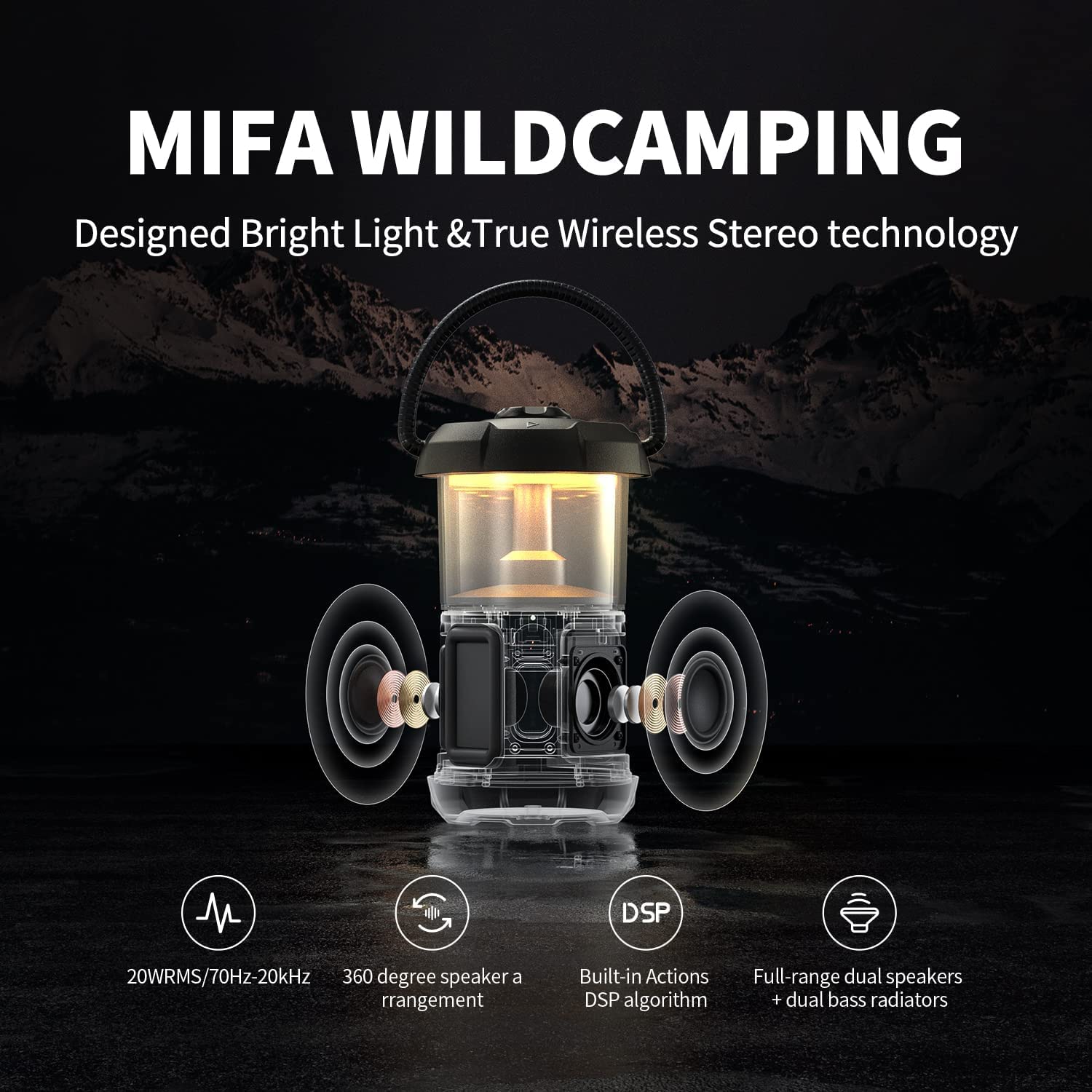 Amazon.co.jp: MIFA WildCamping Bluetoothスピーカー LED ランタン