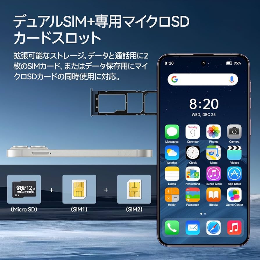 Amazon | lolhtvlol A16ProMax Android 14 スマホ 12GB+512GB/ 120Hz