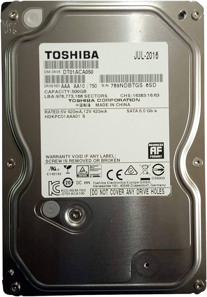 Amazon | Toshiba 500ギガバイトの3.5インチSATA6Gbpsのハードディスク