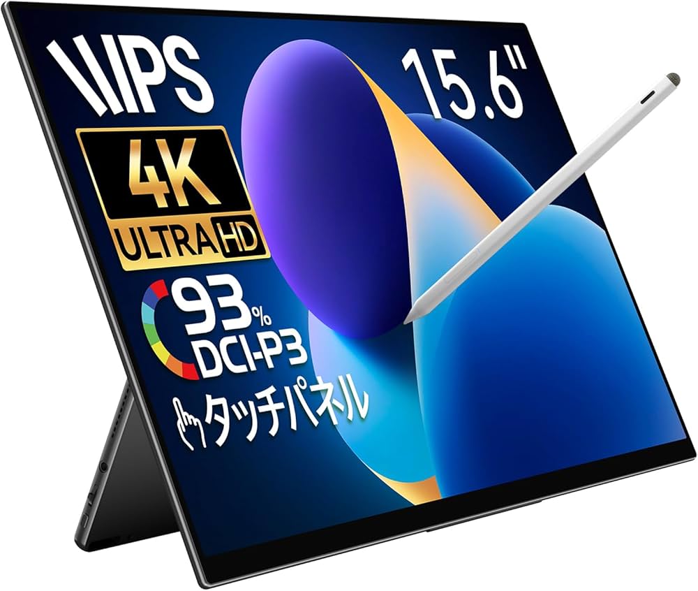 Amazon.co.jp: EHOMEWEI モバイルモニター 15.6インチ 4K タッチペン